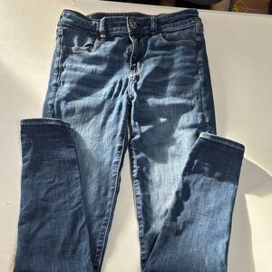 American Eagle Outfitters Women's Dark Blue Skinny Jeans